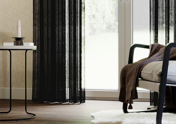 Brescia Voile, Raven Black - Made to Measure Curtains - Image 5